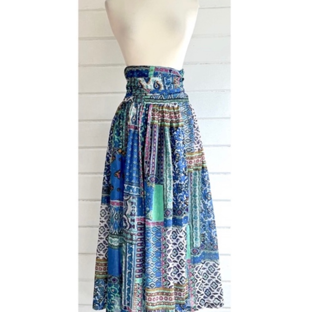 SOULEIADO Patchwork Midi Skirt